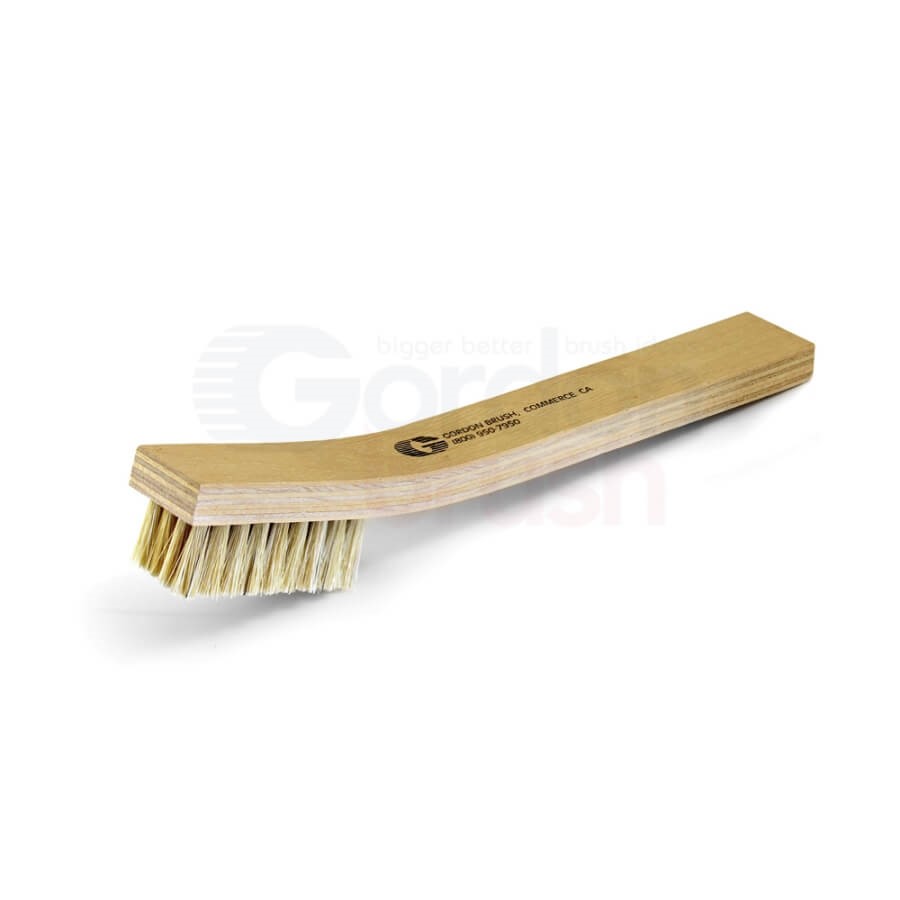 Large Scratch Brush with 4 x 9 Rows of Hog Bristle and Plywood Handle 